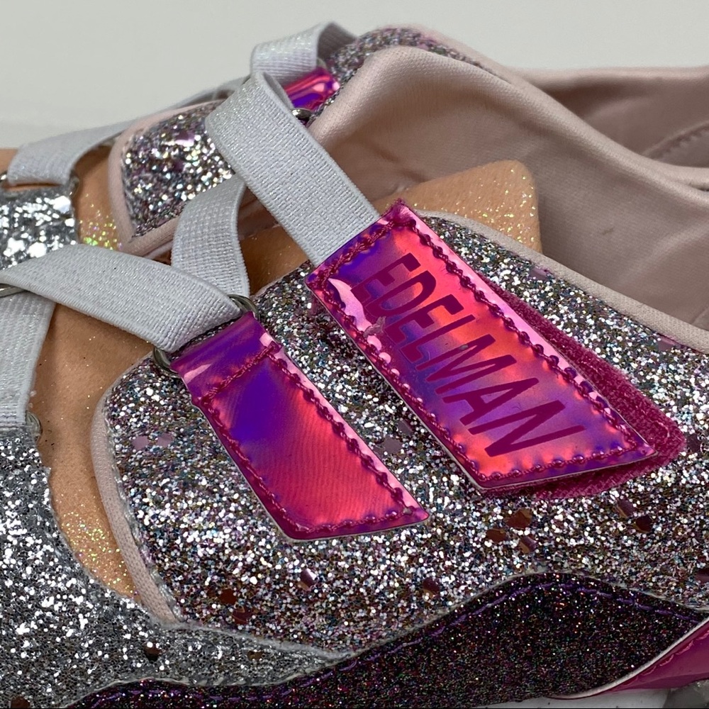 Sam Edelman Kids Girls Stacey Melody Pink Glitter Sneakers - Picture 9 of 12